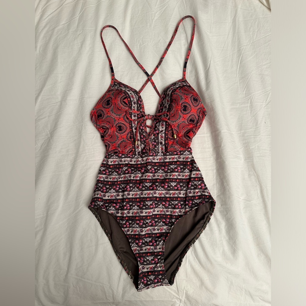 Jets By Jessika Allen Plunging One-Piece Swimsuit